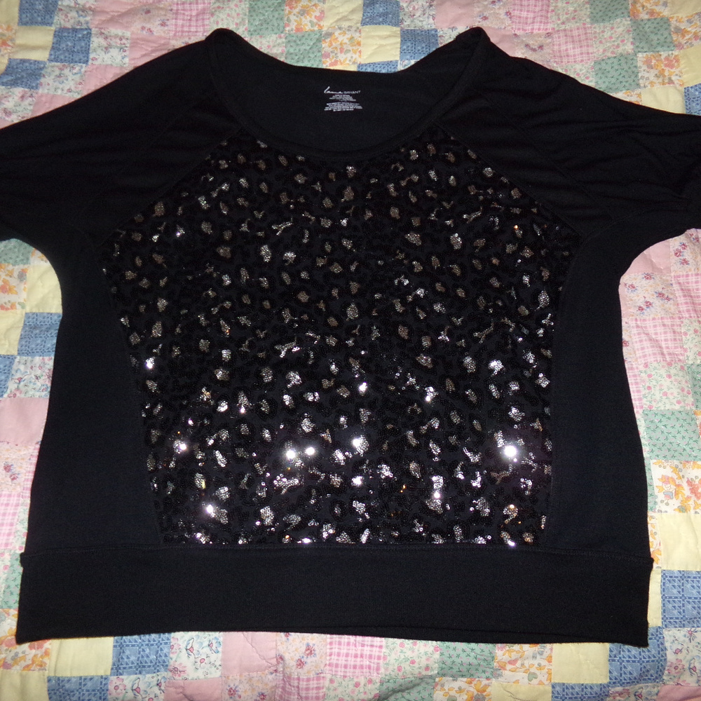 Lane Bryant Leopard Sequence Sweater